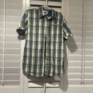 Dad’s old button up shirt. Dakota grizzly shirt size L